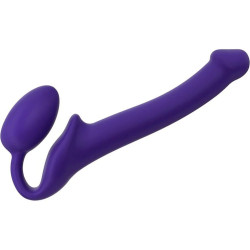 Фиолетовый безремневой страпон Silicone Bendable Strap-On - size S Фиолетовый безремневой страпон Silicone Bendable Strap-On - size S