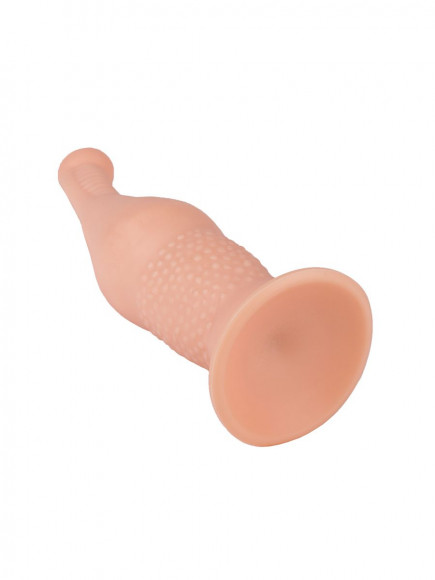 Анальный телесный стимулятор на присоске - 19,5 см.