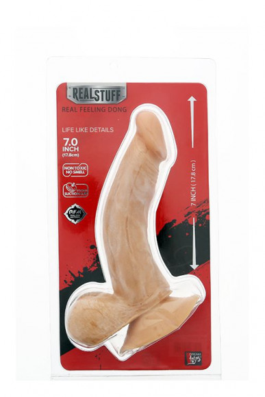 Телесный фаллоимитатор REALSTUFF REAL FEELING DONG 7INCH - 17,8 см. Телесный фаллоимитатор REALSTUFF REAL FEELING DONG 7INCH - 17,8 см.