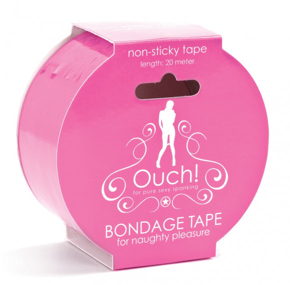 Нежно-розовая лента для связывания Bondage Tape 