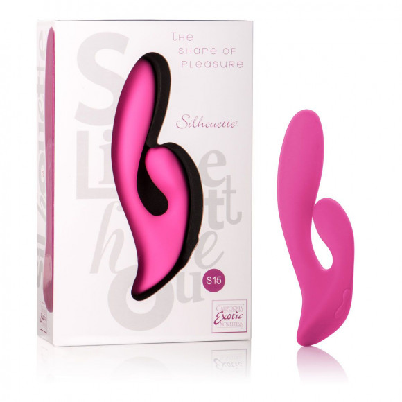 Двойной розовый вибратор Silhouette S15 - 20 см. Двойной розовый вибратор Silhouette S15 - 20 см.