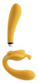 Желтый безремневой вибрострапон The Monarch - 23 см. Желтый безремневой вибрострапон The Monarch - 23 см.