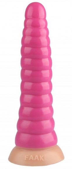 Розовая коническая анальная втулка - 25 см.