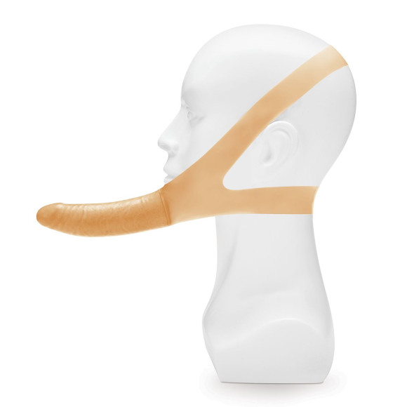 Телесный фаллоимитатор с креплением на лицо The Original Facilitator - 14 см. Телесный фаллоимитатор с креплением на лицо The Original Facilitator - 14 см.