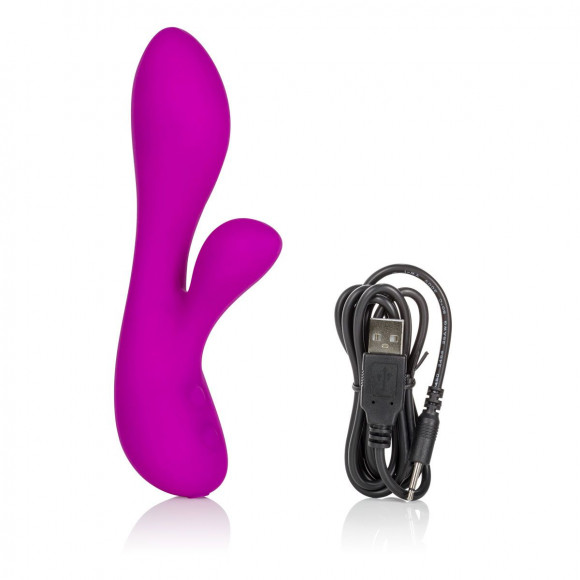 Перезаряжаемый фиолетовый вибромассажер Vr3 - 16,5 см.