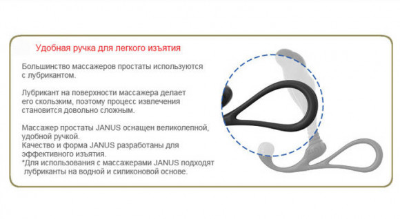 Средний черный массажер простаты ZINI JANUS ANTI-SHOCK