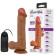 Темно-бежевый вибратор-реалистик Berqrisi на присоске - 26 см.