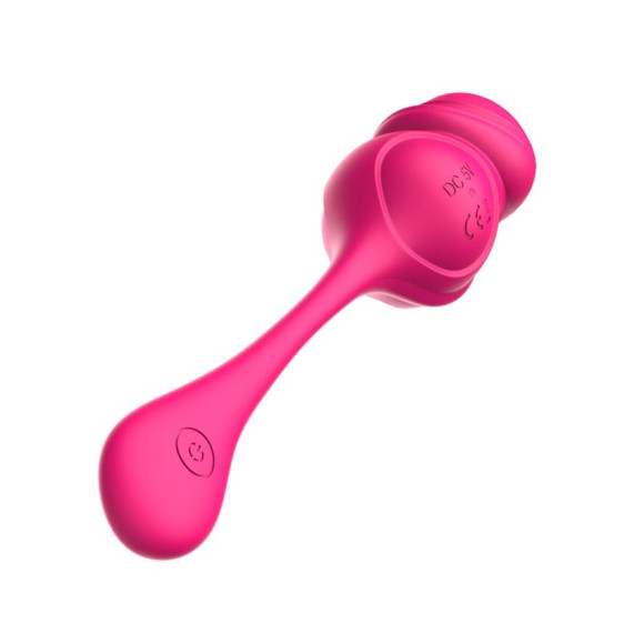 Розовое фаллическое виброяйцо с пультом ДУ Розовое фаллическое виброяйцо с пультом ДУ