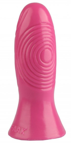 Розовая анальная втулка с рельефом - 17 см. Розовая анальная втулка с рельефом - 17 см.