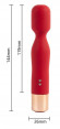 Красный вибратор с 7 режимами вибрации - 14,4 см.