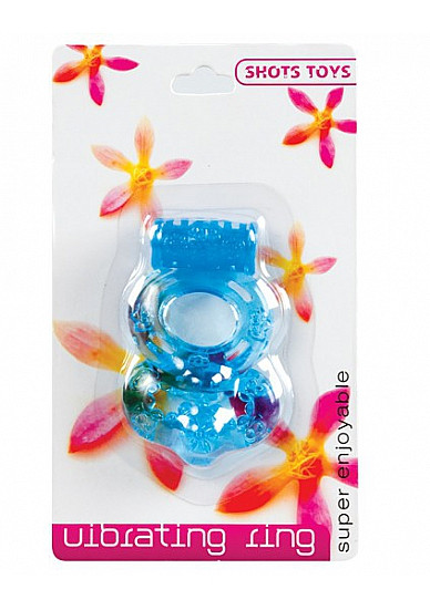 Голубое эрекционное кольцо с вибрацией Голубое эрекционное кольцо с вибрацией