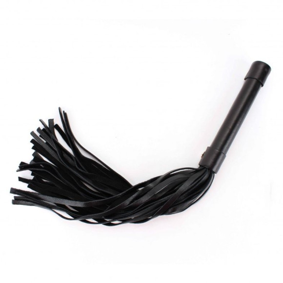 Чёрная плеть из нежной кожи - 45 см. Чёрная плеть из нежной кожи - 45 см.