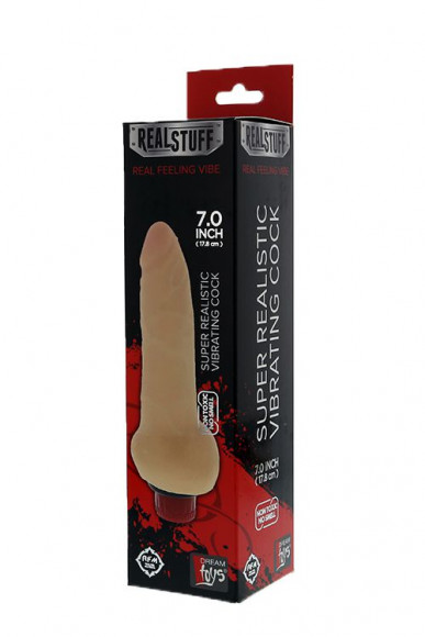 Телесный вибромассажёр-реалистик REALSTUFF REAL FEELING VIBE 7INCH - 17,8 см. Телесный вибромассажёр-реалистик REALSTUFF REAL FEELING VIBE 7INCH - 17,8 см.