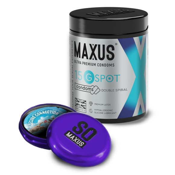 Гладкие презервативы Maxus G spot с двойной спиралью - 15 шт. Гладкие презервативы Maxus G spot с двойной спиралью - 15 шт.