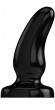 Черный изогнутый анальный стимулятор Bottom Line Model 7 - 10,5 см.