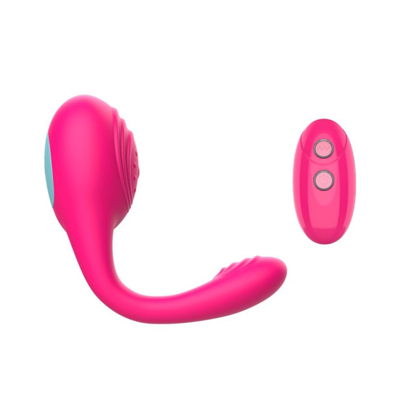 Розовое виброкольцо с пультом ДУ