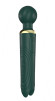 Зеленый двусторонний вибратор-wand Secwell - 22 см.