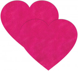 Розовые наклейки на грудь в форме сердечек Розовые наклейки на грудь в форме сердечек