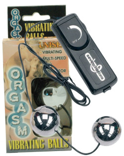 Серебристые вагинальные шарики с вибрацией ORGASM VIBRATING BALL Серебристые вагинальные шарики с вибрацией ORGASM VIBRATING BALL