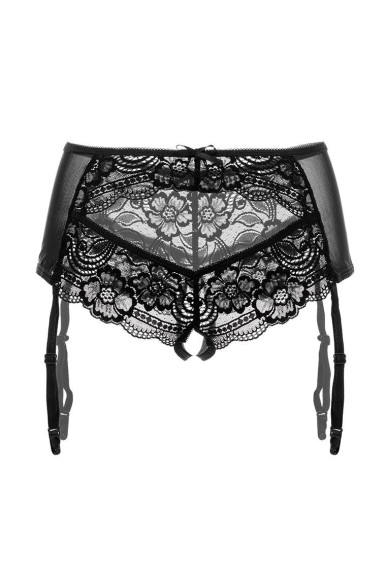 Трусики-пояс из эластичного кружева с пажами для чулок Sheila Трусики-пояс из эластичного кружева с пажами для чулок Sheila