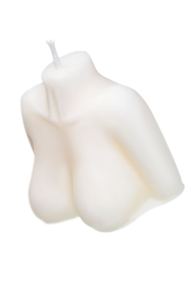 Белая сувенирная свеча «Женский силуэт»