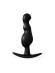 Черная фигурная анальная втулка - 8,5 см.