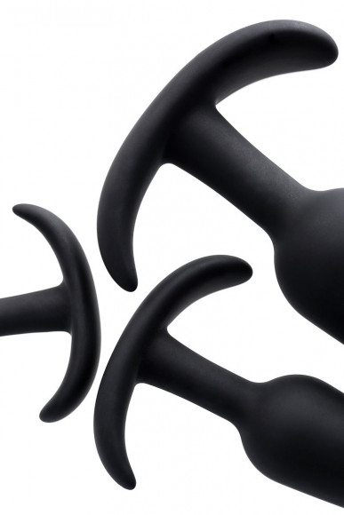 Набор из 3 черных анальных втулок Eridani Набор из 3 черных анальных втулок Eridani