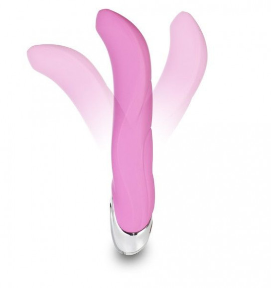 Розовый вибратор The Olympia с загнутым кончиком - 18,5 см. Розовый вибратор The Olympia с загнутым кончиком - 18,5 см.