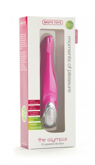 Розовый вибратор The Olympia с загнутым кончиком - 18,5 см. Розовый вибратор The Olympia с загнутым кончиком - 18,5 см.