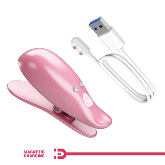 Розовые вибромассажеры для сосков с пультом ДУ Cayley