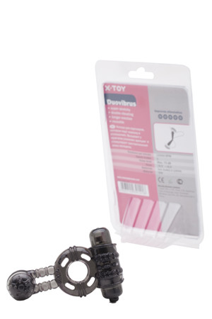 Пепельное стимулирующее кольцо с вибрацией Duovibrus II Пепельное стимулирующее кольцо с вибрацией Duovibrus II