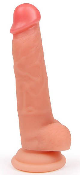 Телесный реалистичный фаллоимитатор на присоске Телесный реалистичный фаллоимитатор на присоске