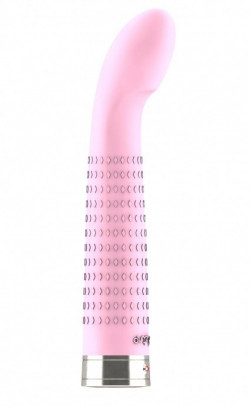 Розовый вибратор с загнутым кончиком Jet - 16,9 см. Розовый вибратор с загнутым кончиком Jet - 16,9 см.