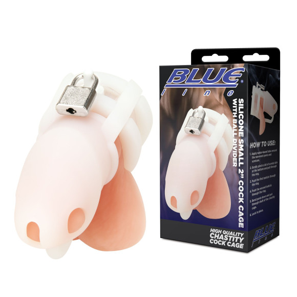 Белая клетка для пениса Silicone Small 2 in Cock Cage With Ball Divider Белая клетка для пениса Silicone Small 2 in Cock Cage With Ball Divider