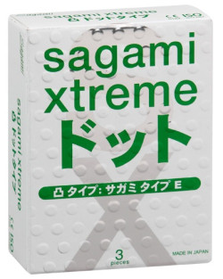Презервативы Sagami Xtreme Type-E с точками - 3 шт. Презервативы Sagami Xtreme Type-E с точками - 3 шт.