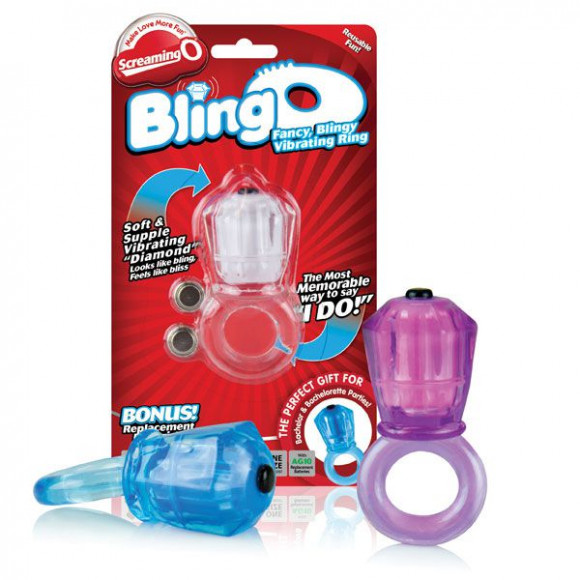 Виброкольцо на пенис с большим бриллиантом Bling O Виброкольцо на пенис с большим бриллиантом Bling O