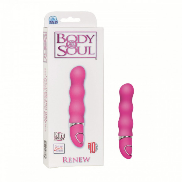 Розовый волнистый вибратор Body & Soul Renew - 9,5 см. Розовый волнистый вибратор Body & Soul Renew - 9,5 см.