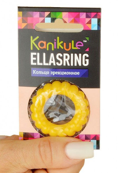 Цветное рельефное эрекционное кольцо Ellasring