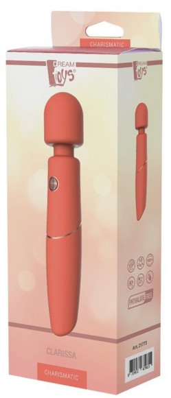 Оранжевый вибромассажер Clarissa - 22,6 см. Оранжевый вибромассажер Clarissa - 22,6 см.