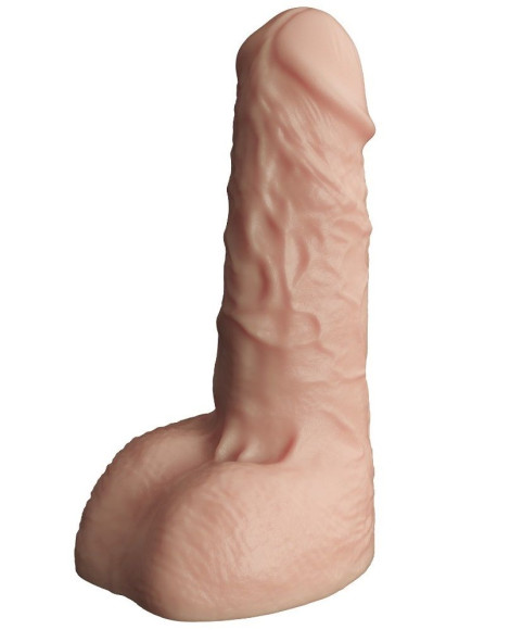 Телесный фаллоудлинитель с мошонкой Cock Next - 19 см.