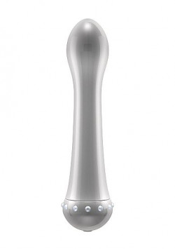 Вибратор с кристаллами The Diamond Silver - 16,5 см.
