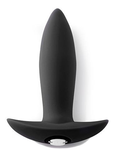 Черный анальный вибромассажер MINI PLUG - 9,5 см. Черный анальный вибромассажер MINI PLUG - 9,5 см.