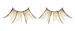 Коричнево-золотые ресницы-перья Коричнево-золотые ресницы-перья