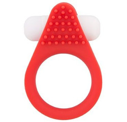 Красное эрекционное кольцо LIT-UP SILICONE STIMU RING 1 RED