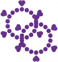 Фиолетовые открытые пестисы Круги и сердца Фиолетовые открытые пестисы Круги и сердца