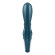 Темно-бирюзовый вибратор-кролик Hug Me - 21,2 см.