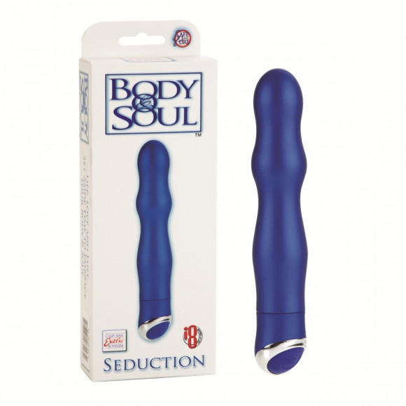Синий волнистый вибратор Body & Soul Seduction - 18,5 см. Синий волнистый вибратор Body & Soul Seduction - 18,5 см.