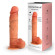 Телесный фаллоимитатор с внутренним стержнем - 20 см.