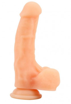 Телесный фаллоимитатор Knight - 18,2 см. Телесный фаллоимитатор Knight - 18,2 см.