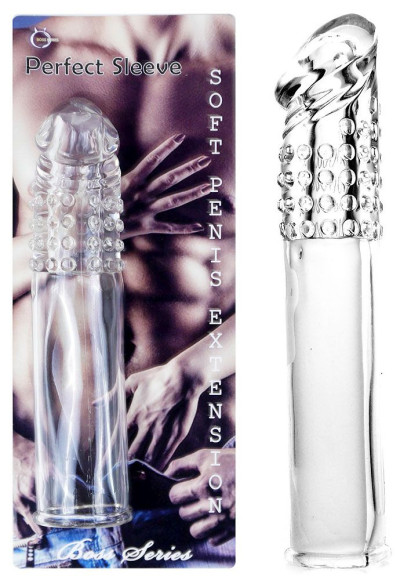 Прозрачная насадка-удлинитель Perfect Sleeve - 19 см.